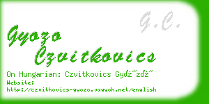 gyozo czvitkovics business card